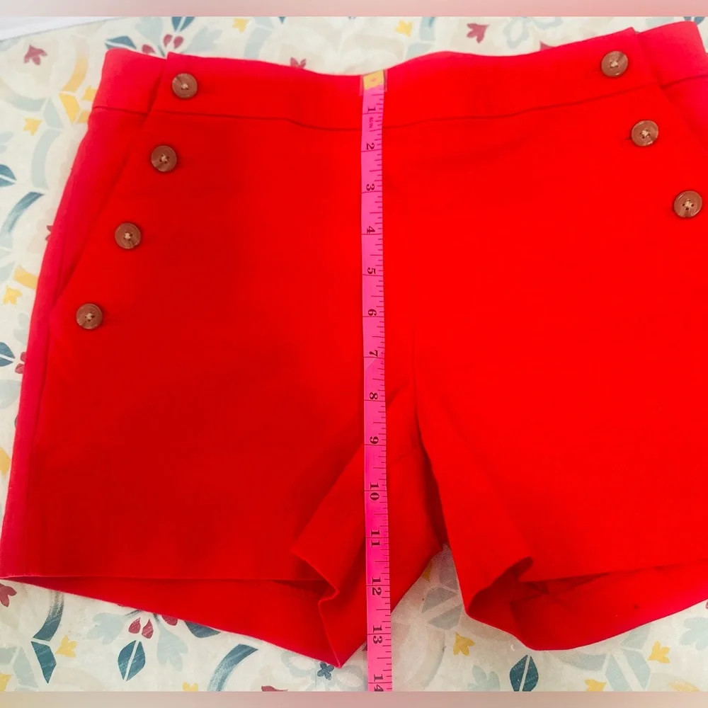 Banana Republic Red High Waist Women's Shorts NWT - Picture 2 of 5